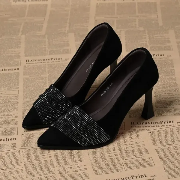 ハイヒールパンプス無地ポインテッドトゥ通勤