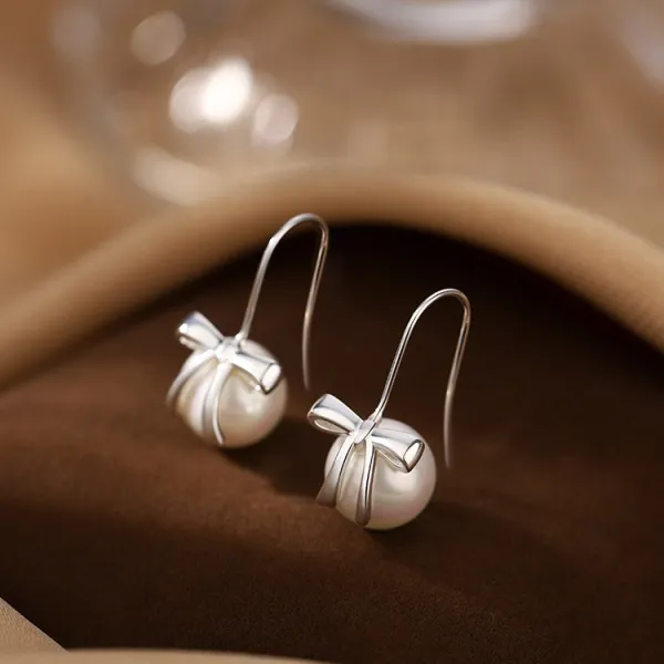 ピアスビーズ無地サークルリボン｜流行の予感