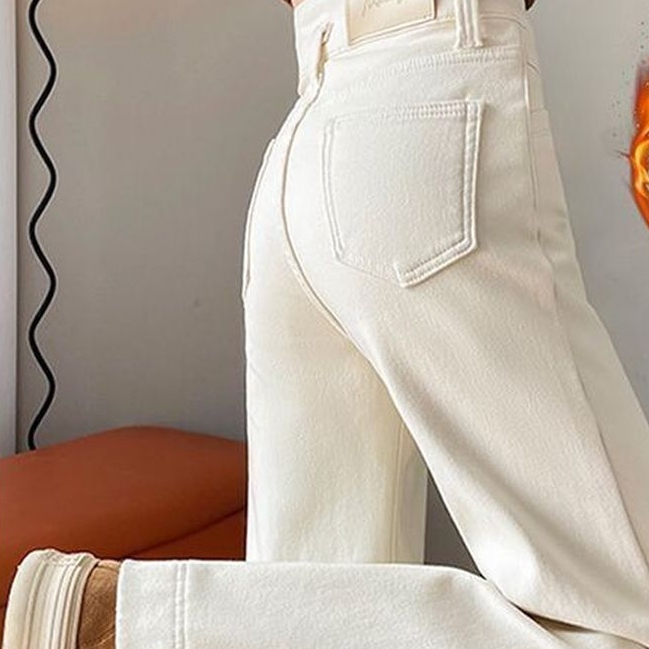 ホワイト / 裏起毛