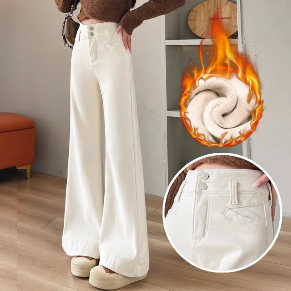 着回し自在！デニムロング丈ハイウエスト無地韓国系ジーンズデニムパンツ