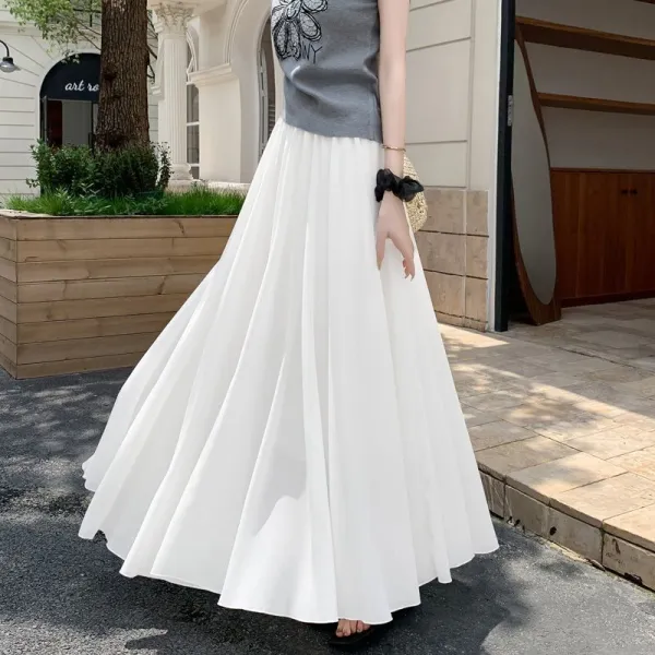 早い者勝ちです!シフォンAラインハイウエストロングスカート