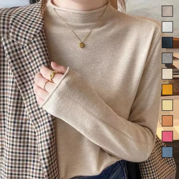 【全13色】Ｔシャツハーフネック長袖無地｜早い者勝ち