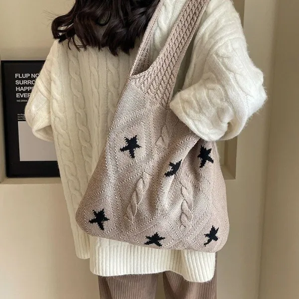 【全5色】ショルダーバッグ大容量プリント｜目立つ