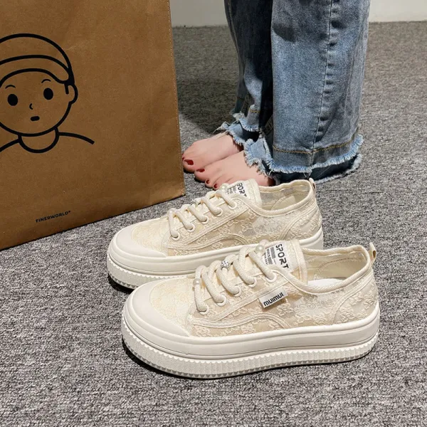 通気性ある 快適・吸湿・通気 カジュアル 日常 厚底スニーカー