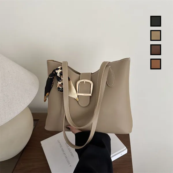 【全4色】ショルダーバッグトートバッグロック無地｜おしゃれ度アップ