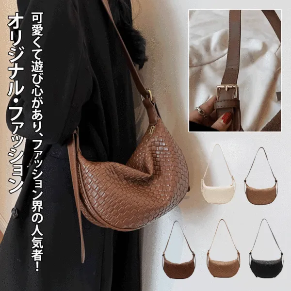 ins超人気 無地 ファスナー PU 柔らかい レディース ショルダーバッグ