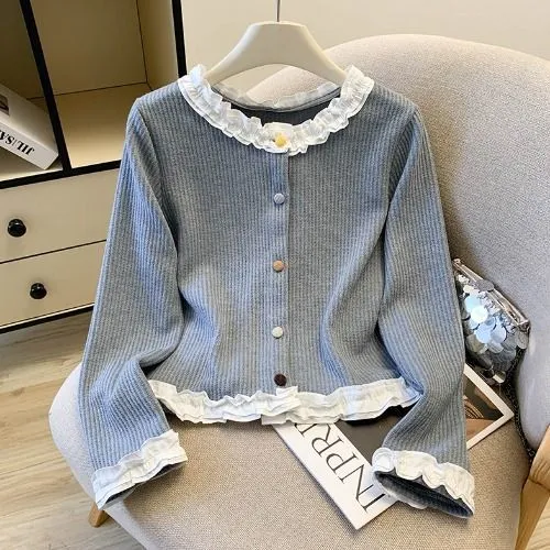 【全3色】カーディガンラウンドネック長袖｜着痩せ大人可愛い