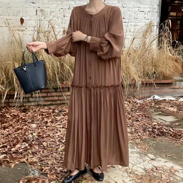 【全10色】ワンピース無地シングルブレスト無地Aライン | 新発売！