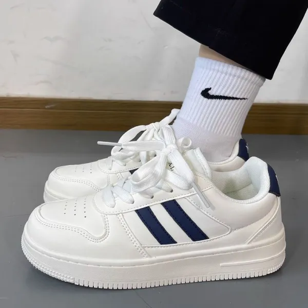 【全2色】厚底スニーカースポーツストリートプラットフォーム丸トゥ | 履き心地抜群