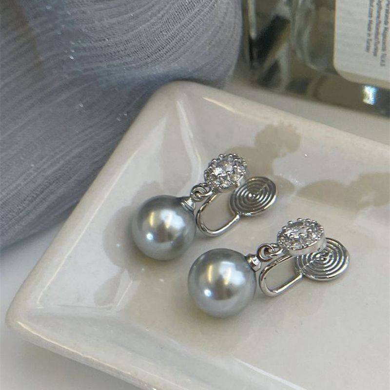 グレー/イヤリング