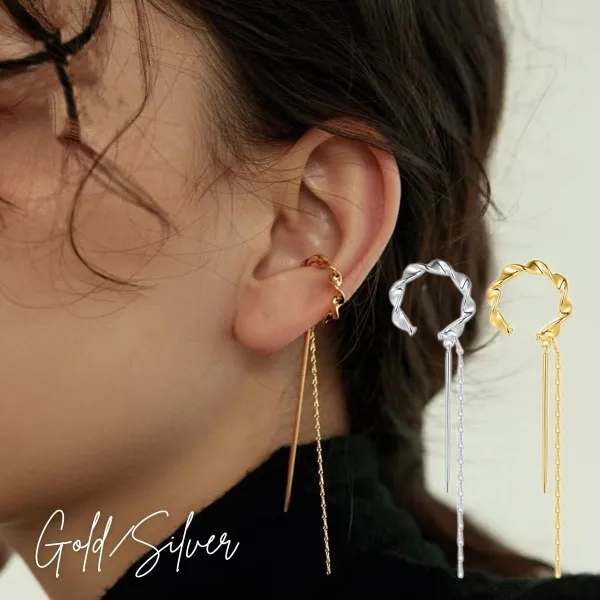 No.1 人気商品 イヤーカフ 金属アレルギー対応 大人かわいい 片耳用 プチプライス高見え イヤリング