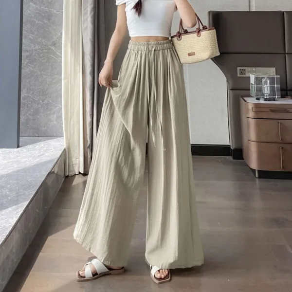 女性に大人気 ビックシルエット 無地 ポケット付き ロング丈 骨格ナチュラル カジュアル ガウチョパンツ