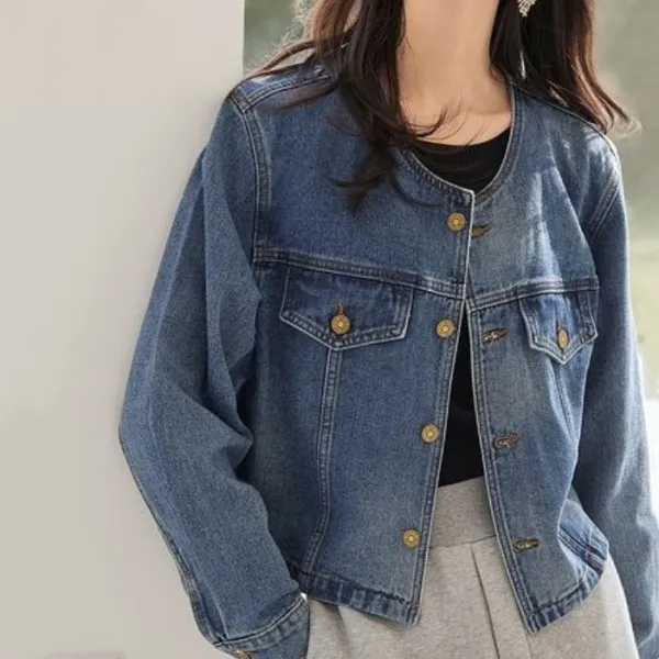 ジャケット無地シングルブレストラウンドネック | 今季マストバイ