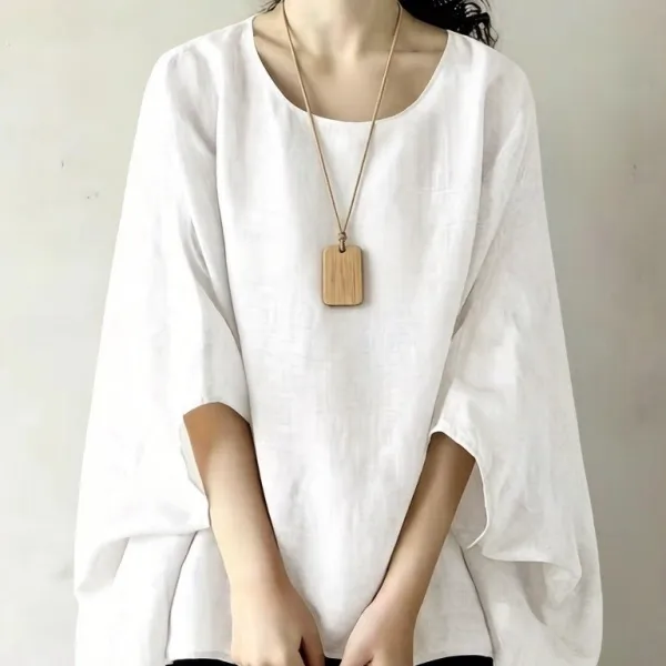 ドルマンスリーブ  シンプル  半袖  スリムに見える  どんなスタイルにも合う  ゆったり  夏服  スリムフィット」  文芸  レイジー風  春夏  レディース