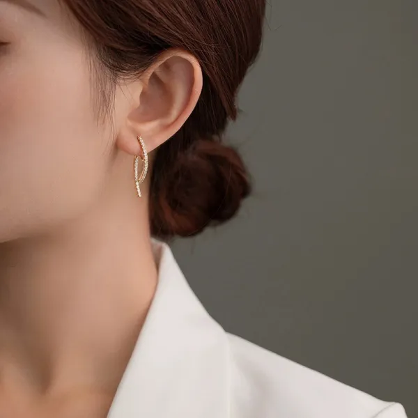 女性に大人気組み合わせ自由オールシーズンスウィートシンプル定番ラインストーンイヤーカフイヤリング