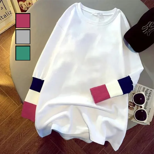 カジュアルプルオーバーラウンドネック絶対欲しいレディース秋カジュアルTシャツ