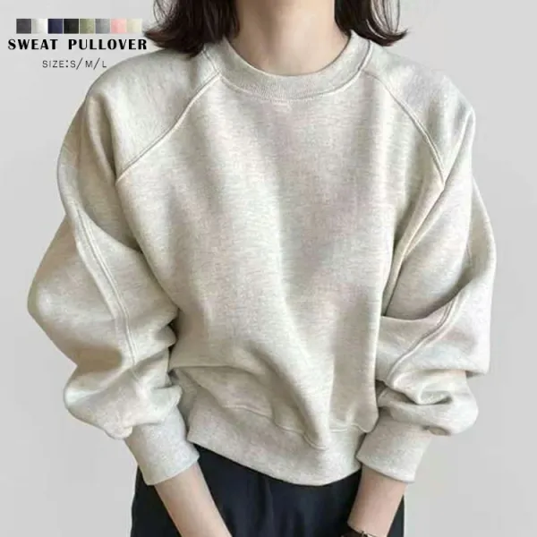 プルオーバーパーカー スウェット レディース トレーナー 長袖 春 トップス 長袖スウェット ラウンドネック 無地 プルオーバー 長袖トップス カットソー シンプルスウェット ゆったり 大きいサイズ 体型カバー ユニセックス パーカー シンプル カジュアル
