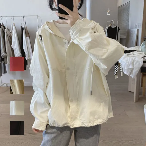 【全4色】ジャケットポケット付きフード付きジッパー | ファン急増中