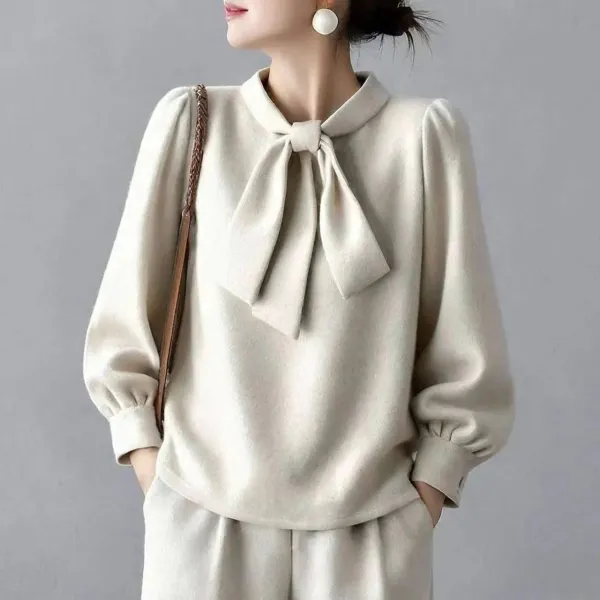 シャツ  リボン  長袖  春  通勤/OL  新作  レディース