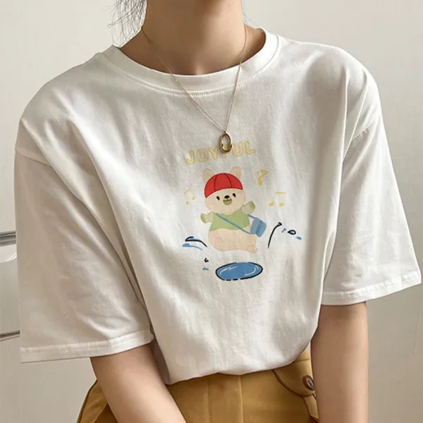 コットン  半袖  夏服  デザイン  コットン100%  新作  デザイン性  ニッチ  レディース