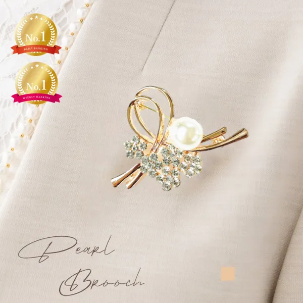 今季ランキング1位！フォーマル 卒業式 卒園式 入学式 入園式 おしゃれ 大人 華やか 花 フラワー 上品 エレガント 一粒パール ブローチ