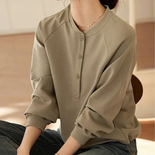 プルオーバー レディース 長袖 春 秋 冬 ブラウス トップス クルーネック 無地 大きいサイズ ゆったり 体型カバー キレイめ カジュアル オフィス 仕事 通勤  ol 大人可愛い お洒落 ライトグリーン ネイビー 送料無料