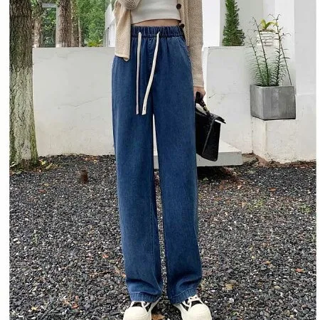 デニムパンツ レディース パンツ 春 夏 秋 ハイウェスト ウエストゴム ワイドパンツ ひんやり 薄手 ガウチョ ボトムス デニムパンツ ゆるパンツ ハイウエスト 春 夏 秋 ウエストゴム 無地 着痩せ 通勤 ゆったり ストレートパンツ