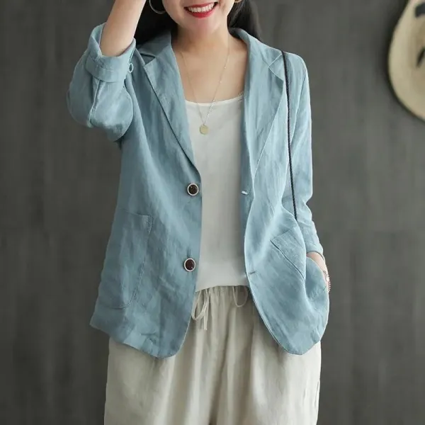 【全6色】スーツジャケット無地シングルブレスト長袖 | ファッション感満々