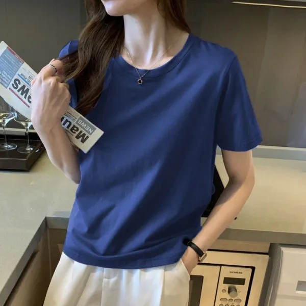 【全7色】 Tシャツラウンドネック無地半袖 | 定番シンプル