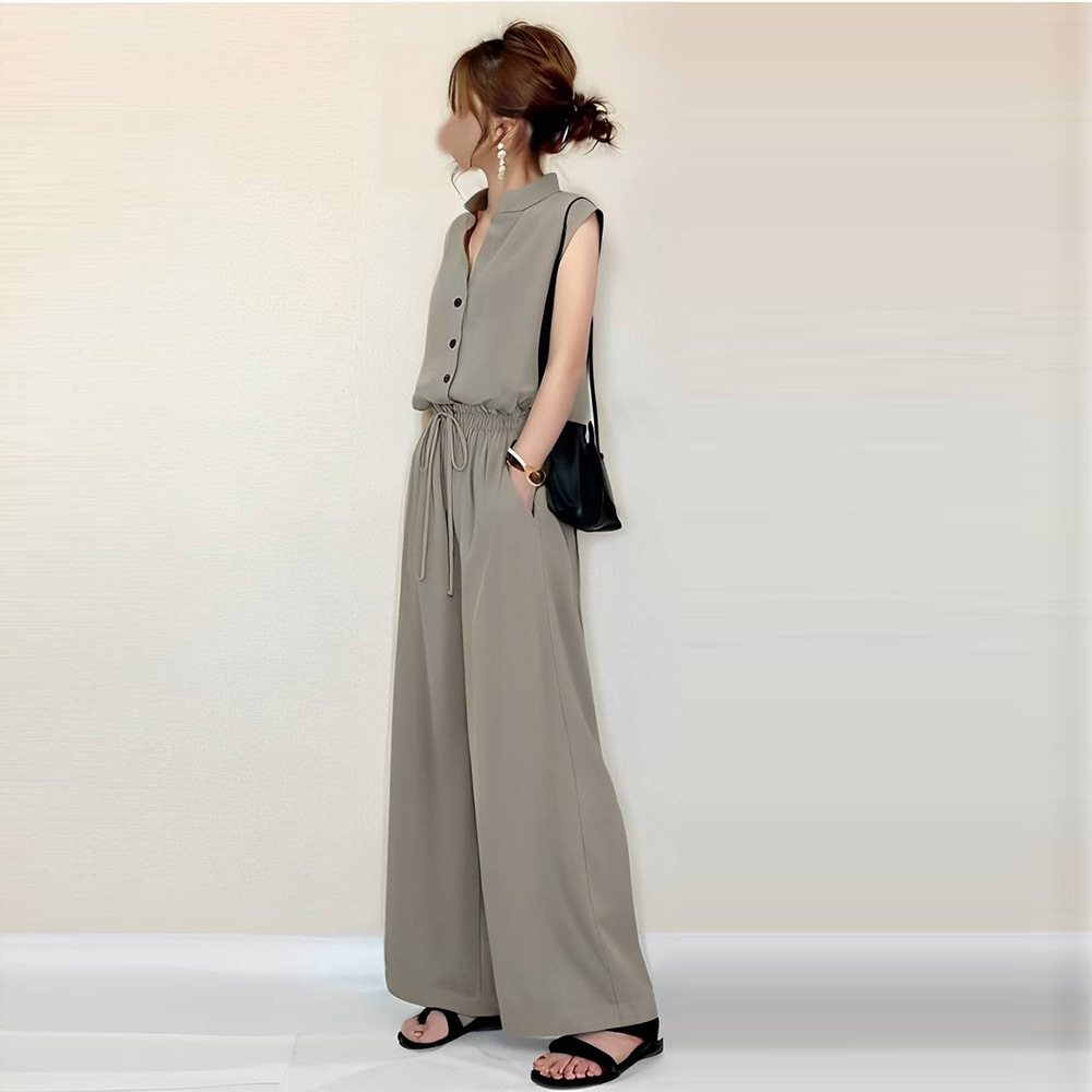 グレー/トップス+グレー/パンツ/2点セット