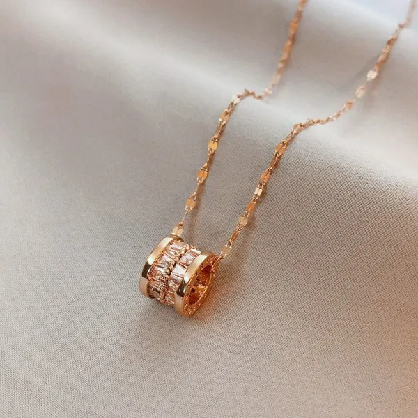 新作入荷 オールシーズン チタン鋼 無地 サークル ネックレス