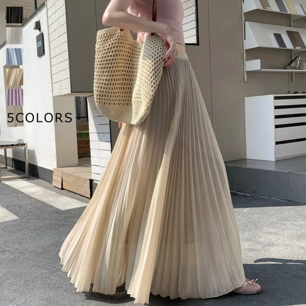 【全5色】スカートプリーツAライン無地 | 売り切れ必至