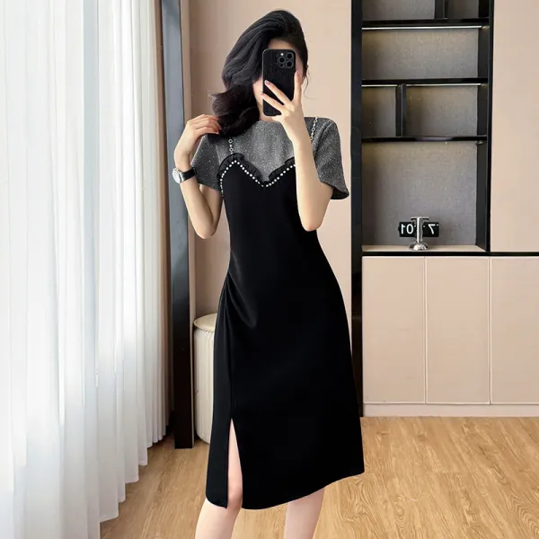 ワンピース  カジュアル  カジュアルワンピース  気質  フェイクレイヤード  春夏  新作  おしゃれ / ファッション