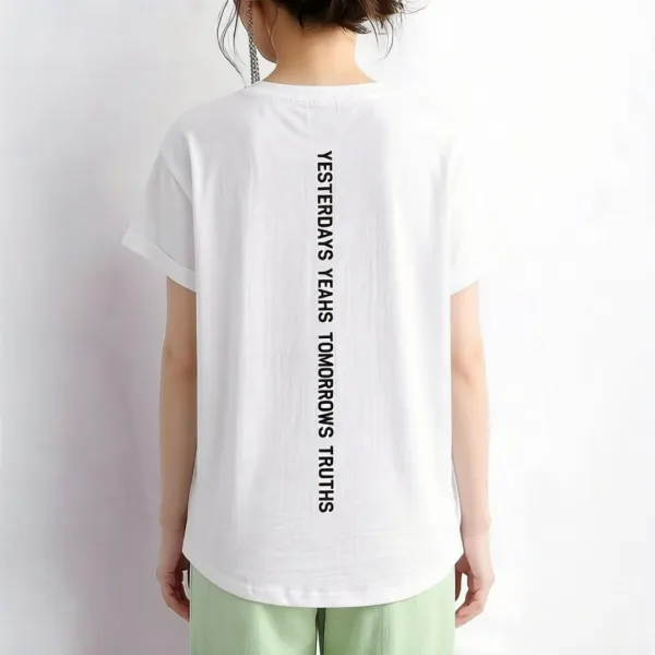Tシャツ  プリント  アルファベット  半袖  どんなスタイルにも合う  ゆったり  夏服  インナー  新作  日本風  レディース