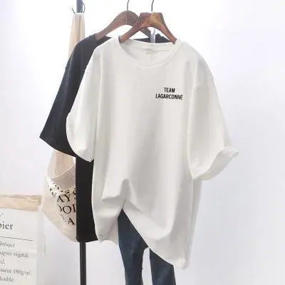人気上昇中 ラウンドネック 切り替え 半袖 アルファベット プルオーバー カジュアル Tシャツ