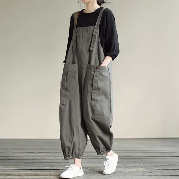 サロペット無地ロング丈｜女性に大人気