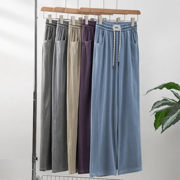 テンセル デニムパンツ レディース 夏 デニム パンツ ロング丈 ワイド サマーデニムパンツ ゴム ストレートパンツ ボトムス デニムロングパンツ 夏用 さらてろ テンセルデニムパンツ 涼しい カジュアル 夏デニム
