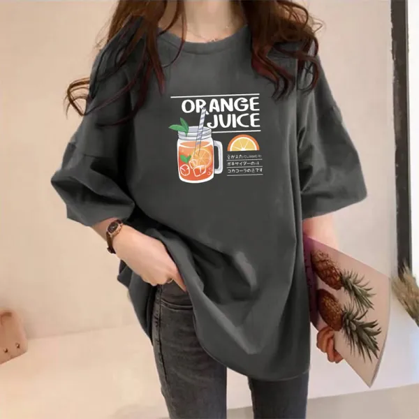 【全8色】Ｔシャツアルファベット半袖ラウンドネック｜着回し力抜群
