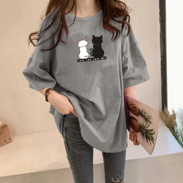 トレンド 韓国風 ゆったり Tシャツ レディース 半袖 丸首 カレッジロゴ プリント トップス カジュアル 体型カバー お出かけ 春 夏