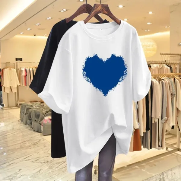 早い者勝ちです! プリント 配色 ラウンドネック プルオーバー 半袖 ファッション Tシャツ