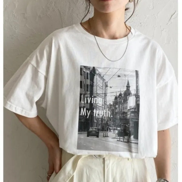 新作 夏 レディース 綿100％ 半袖Tシャツ ゆったり 着心地抜群 シンプル カジュアル トップス
