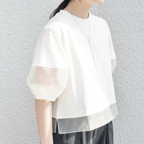 着痩せ / レースブラウス / レディース / 夏 / ゆったり / シャツ / トップス / 体型カバー / 着回し / 上品 / ナチュラル / 日系