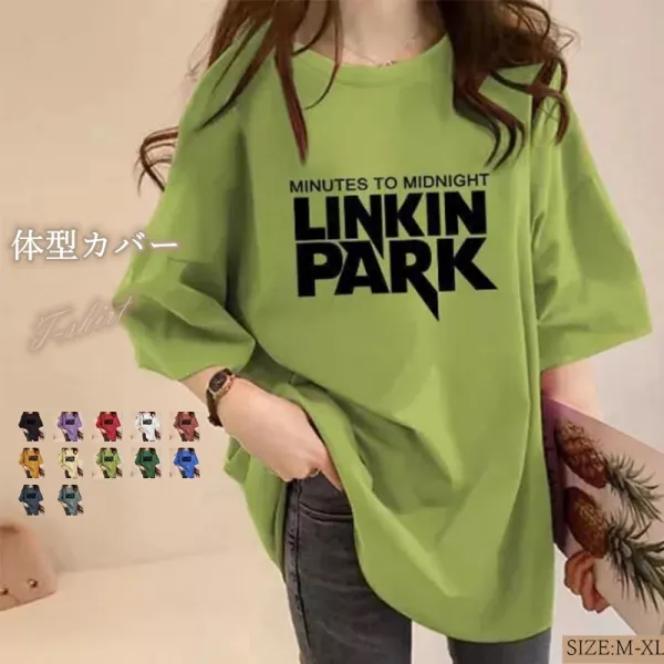 多色展開大きいサイズ体型カバープリントロゴTシャツブラック黒ホワイト白ベージュグレーブルー青レッドグリーンネイビーイエロー