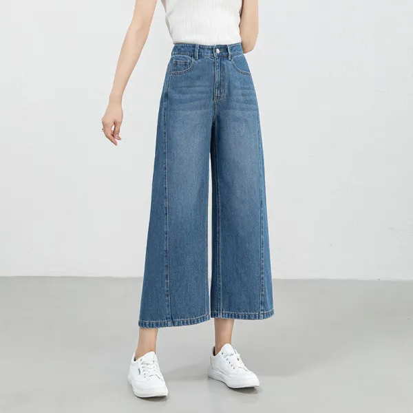 ゆったり  ワイド  ハイウエスト  デニム  デニムパンツ  ワイドパンツ  夏  ボトムス