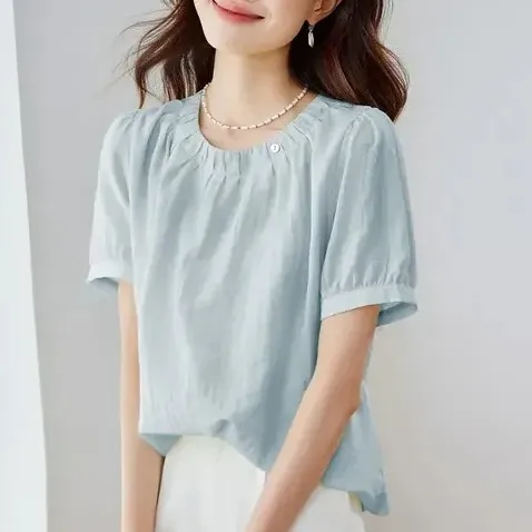 【全3色】Ｔシャツシンプル ラウンドネック 半袖 プルオーバー |ビックシルエット