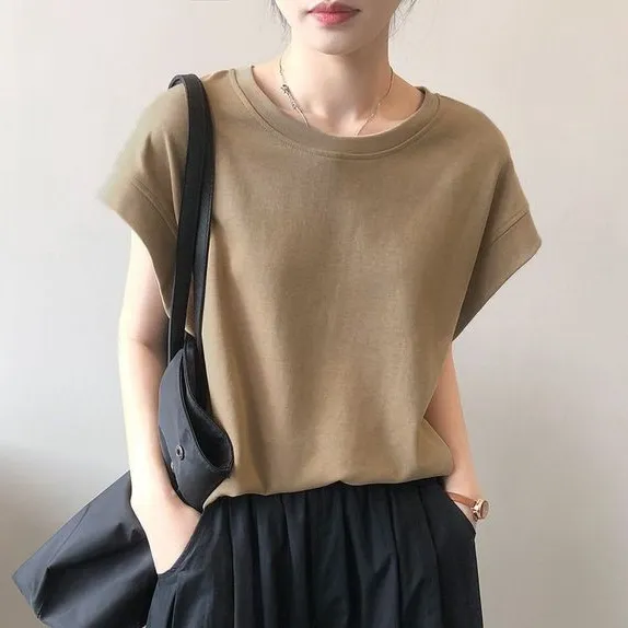 体型をカバー 韓国系 カジュアル 人気沸騰 新登場 おしゃれ度高め 小顔効果最高 柔らかい Tシャツ