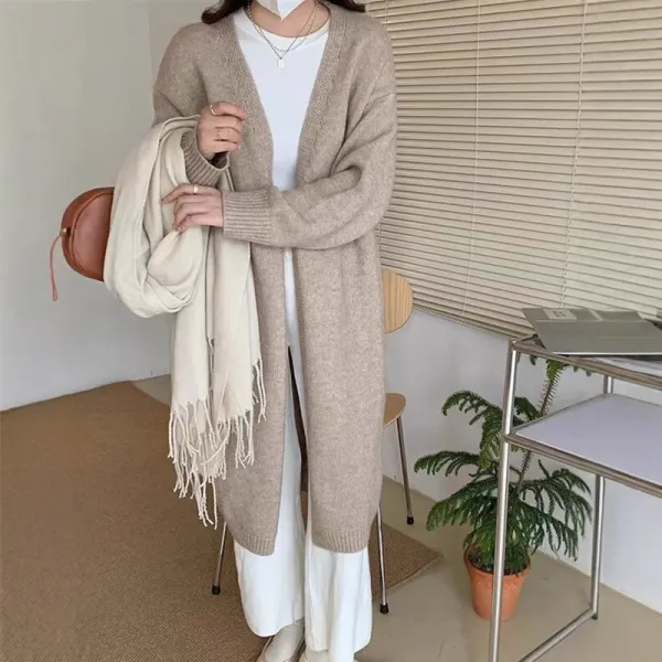ゆったり  ニット  カーディガン  アウター  ミモレ丈  ロング丈  抜け感