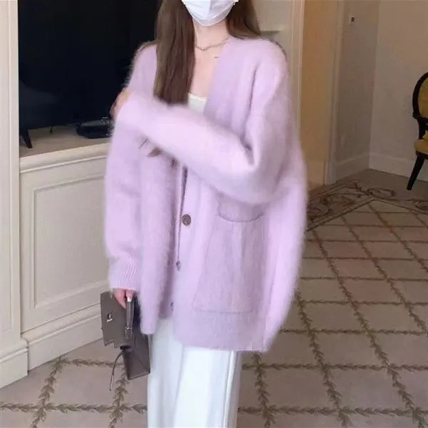 ゆったり  ニット  カーディガン  アウター  ミモレ丈  ロング丈  抜け感