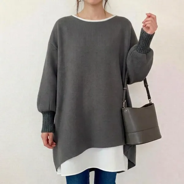 ゆったり楽ちん アシンメトリースウェット レディース
