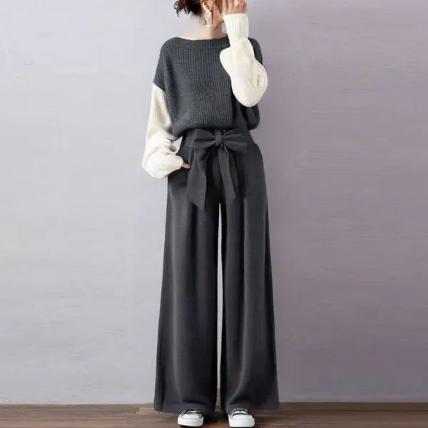 2点セット｜プルオーバー長袖ポケット付きトップス+パンツ | おしゃれ度高め